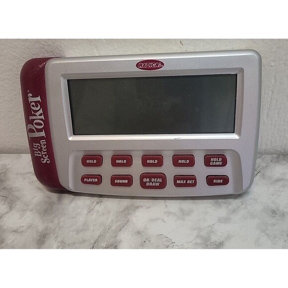 Poker Vintage Handheld Computer Video Game 1995  Texas Hold 'Em Leisure WORKING - Picture 1 of 4